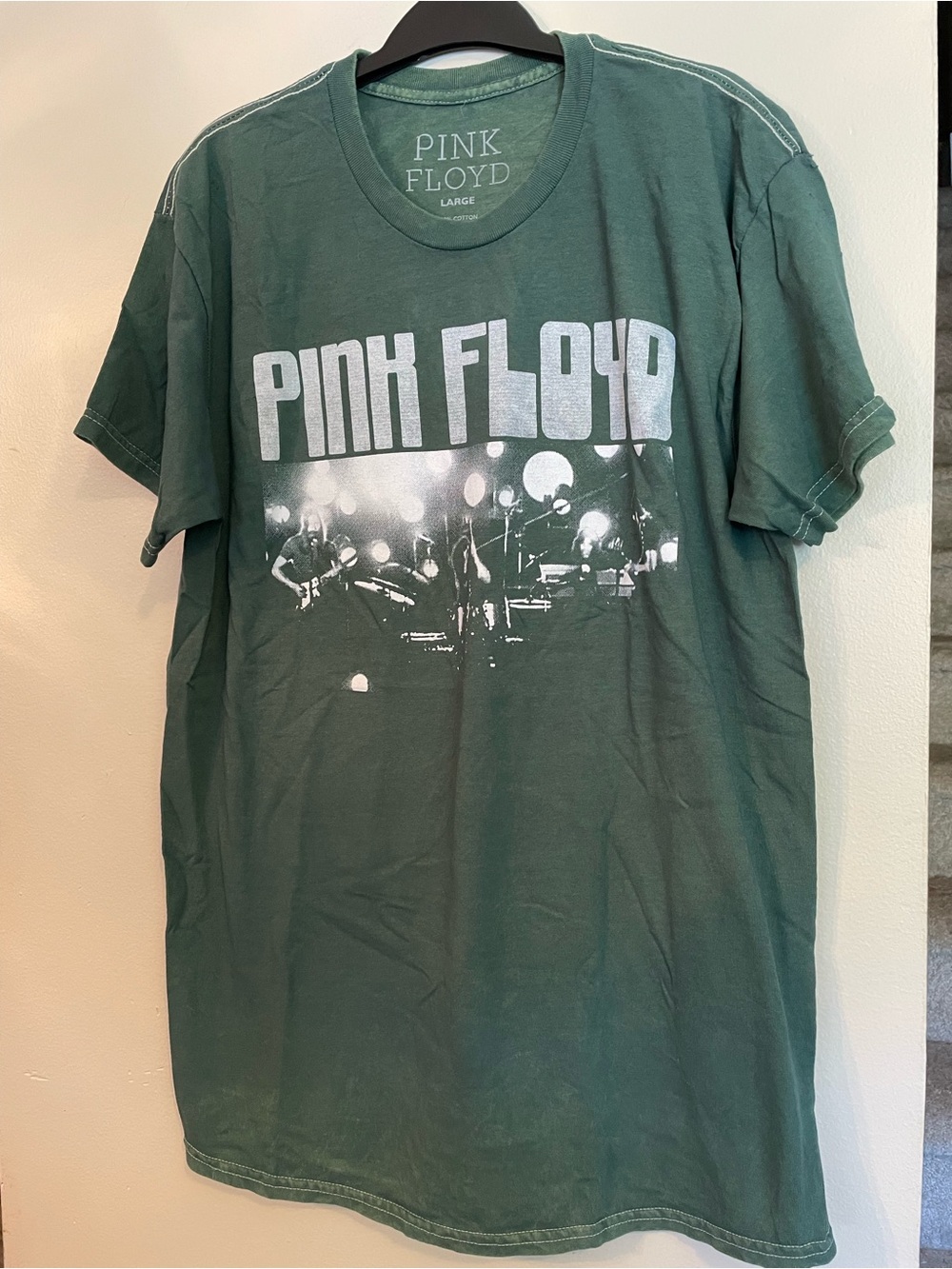 Pink Floyd Green Mineral Wash Live Concert Graphic Band Tee Size L